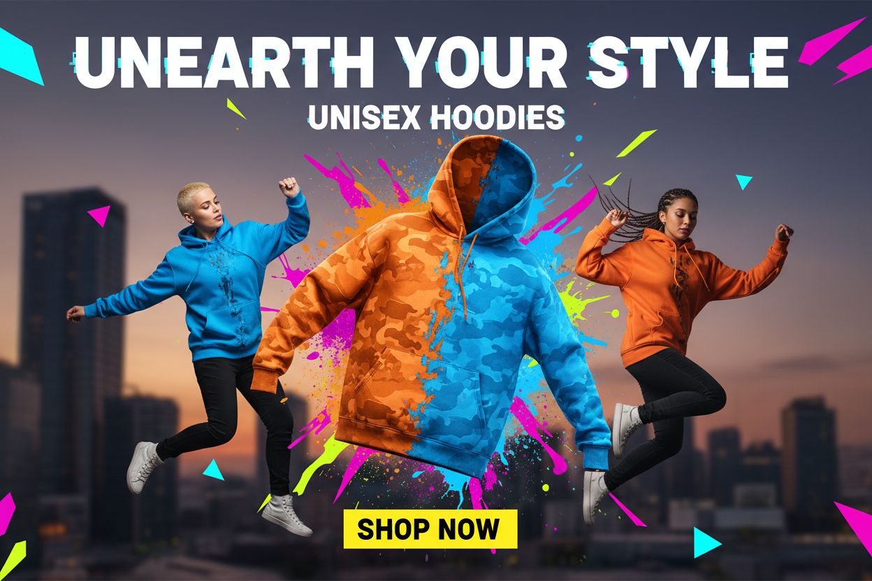 Banner urbano para hoodies unisex